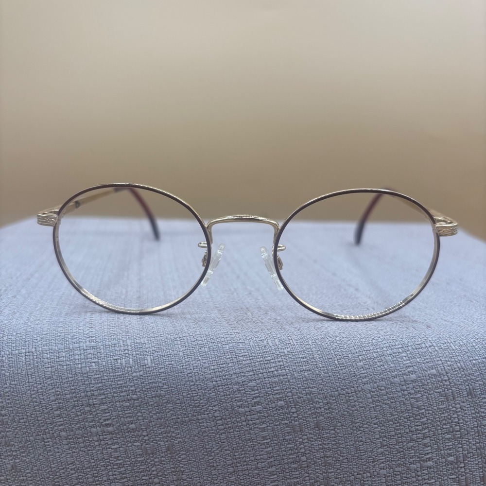 Titmus T259 Eyeglass Frames 135 Burgundy Gold Excellent Dark Academia